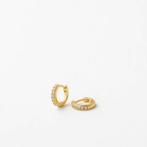 Olivia White Sapphire Huggie Hoops