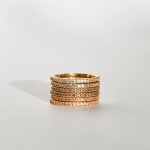 Gold Aura Birthstone Stacking Ring