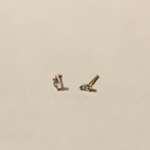 Forest Emerald Leaflet Studs