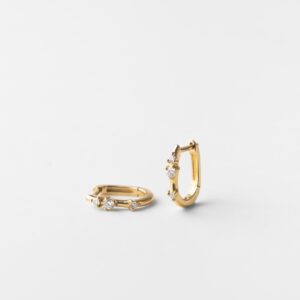 Orion White Sapphire Hoops