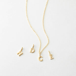 Dainty Serif Initial Necklace
